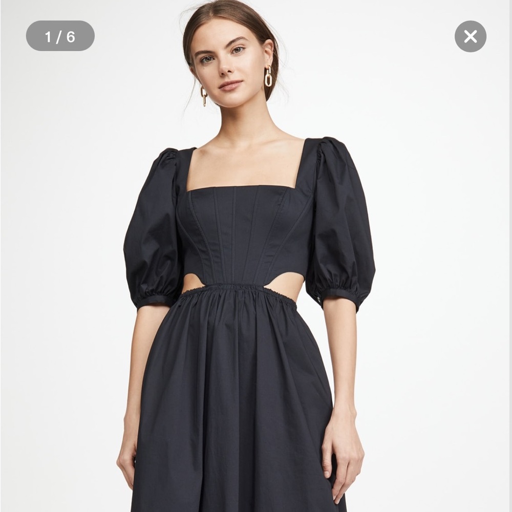 Staud Astro Dress Black Maxi 00 NWT